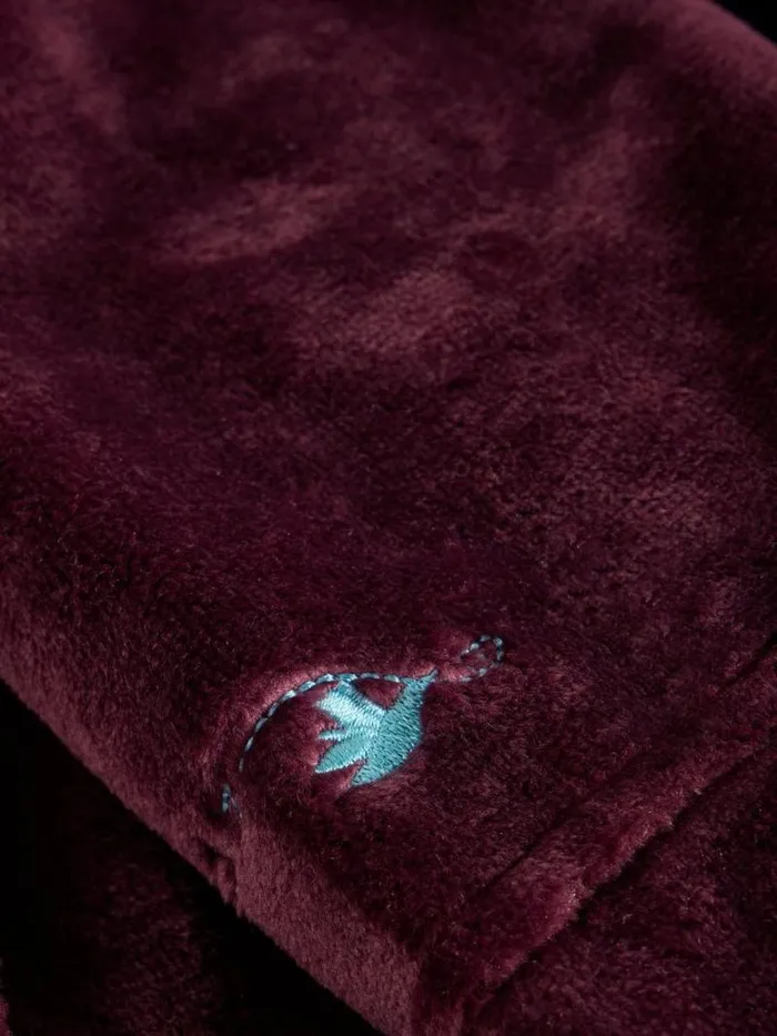 Women Clover Cosy Dressing Gown Dark Purple White Stuff Nightwear