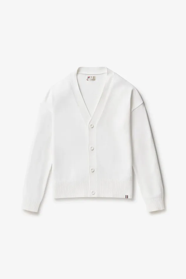 Women Coats and Jackets Fila Baseline Cardigan 100 White