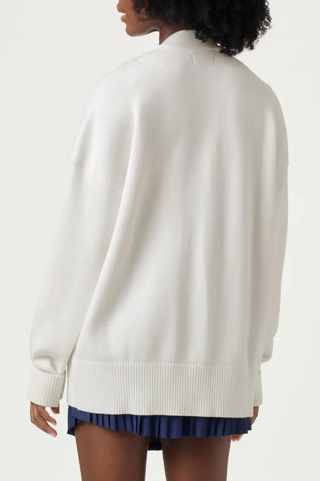 Women Coats and Jackets Fila Baseline Cardigan 100 White Women Coats and Jackets Fila Baseline Cardigan 100 White