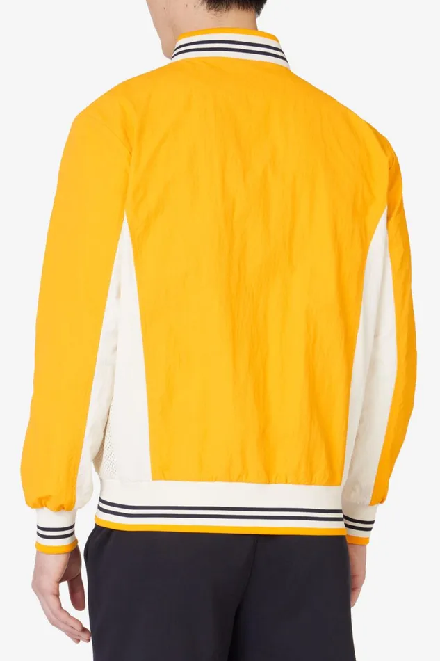 Women Coats and Jackets Fila Crinkled Settanta Jacket 720 Yellow White