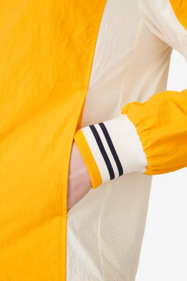 Women Coats and Jackets Fila Crinkled Settanta Jacket 720 Yellow White