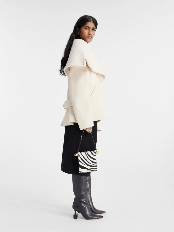 Women Coats and Jackets JACQUEMUS The Caruso Peacoat Offwhite