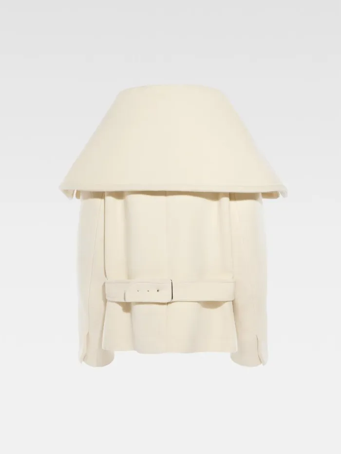 Women Coats and Jackets JACQUEMUS The Caruso Peacoat Offwhite