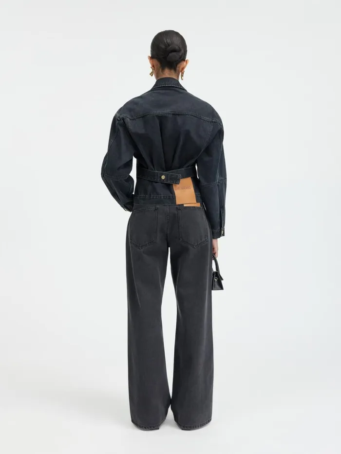 Women Coats and Jackets JACQUEMUS The Denim DeNmes Jacket Black