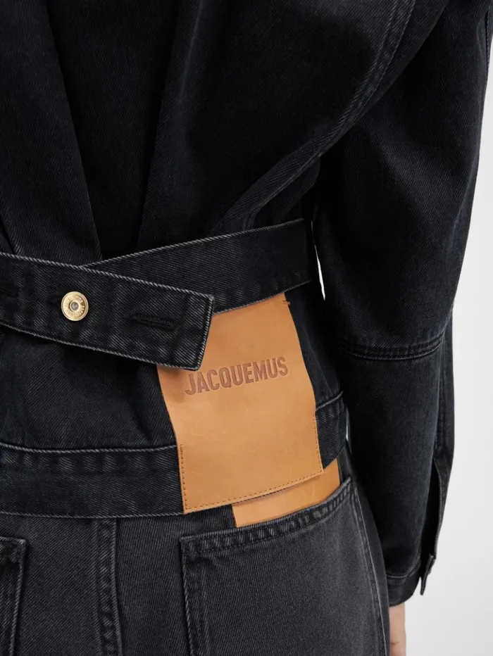 Women Coats and Jackets JACQUEMUS The Denim DeNmes Jacket Black