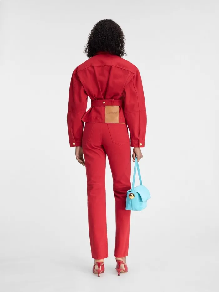 Women Coats and Jackets JACQUEMUS The Denim DeNmes Jacket Red
