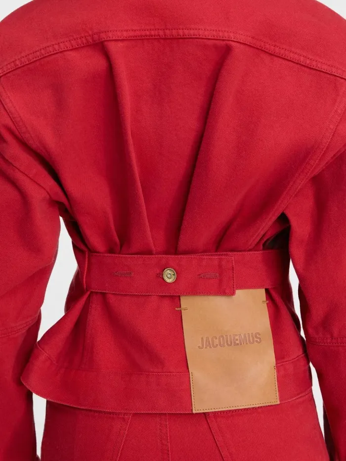 Women Coats and Jackets JACQUEMUS The Denim DeNmes Jacket Red
