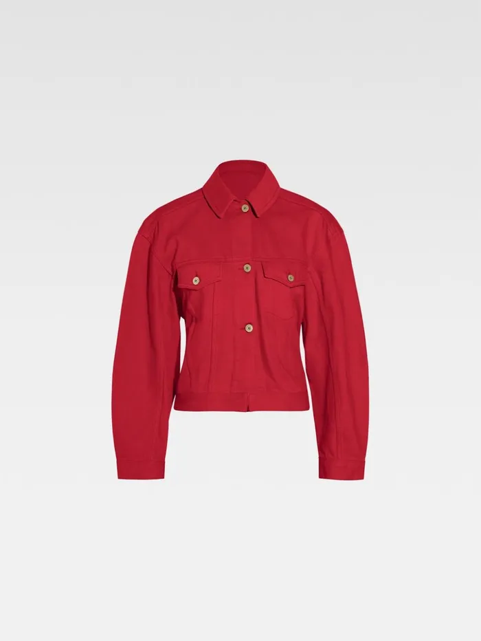 Women Coats and Jackets JACQUEMUS The Denim DeNmes Jacket Red
