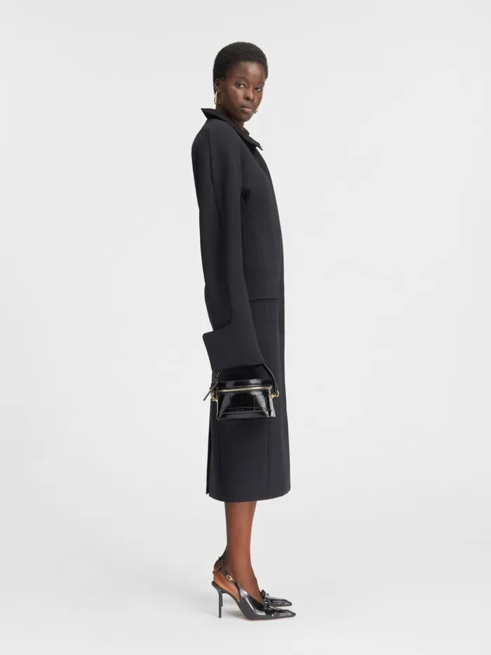 Women Coats and Jackets JACQUEMUS The Ovalo Coat Black Women Coats and Jackets JACQUEMUS The Ovalo Coat Black