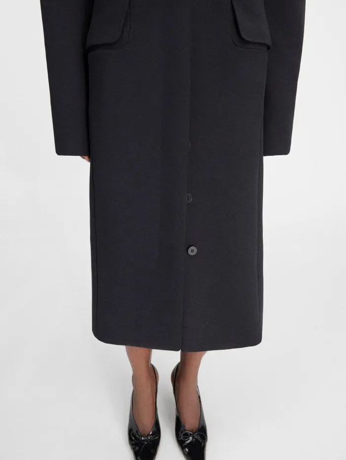 Women Coats and Jackets JACQUEMUS The Ovalo Coat Black Women Coats and Jackets JACQUEMUS The Ovalo Coat Black