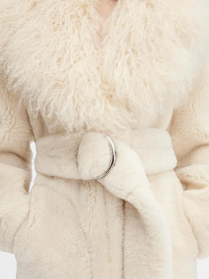 Women Coats and Jackets JACQUEMUS The Pilou Long Coat Offwhite