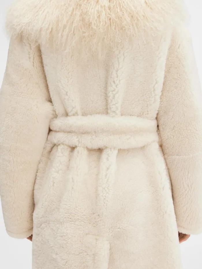 Women Coats and Jackets JACQUEMUS The Pilou Long Coat Offwhite