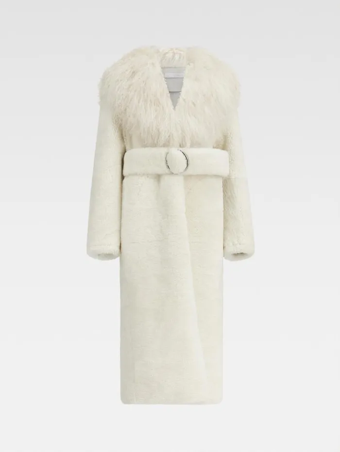 Women Coats and Jackets JACQUEMUS The Pilou Long Coat Offwhite