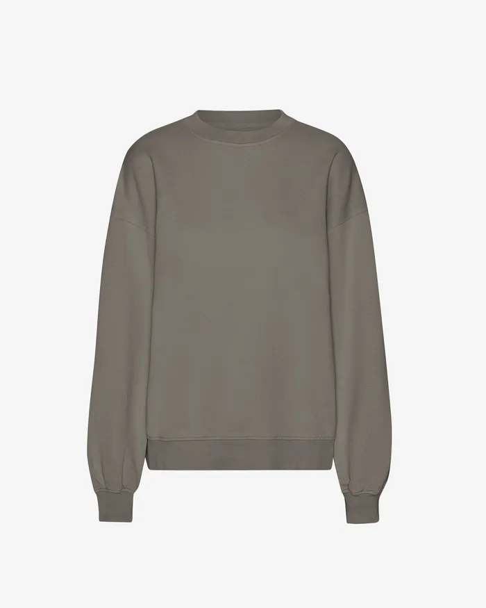 Women Colorfulstandard Organic Oversized Crew 8211 Misty Brown Crewneck Sweatshirts