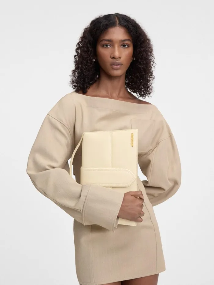 Women Crossbody and Handbags JACQUEMUS The Bambinou Ivory Women Crossbody and Handbags JACQUEMUS The Bambinou Ivory