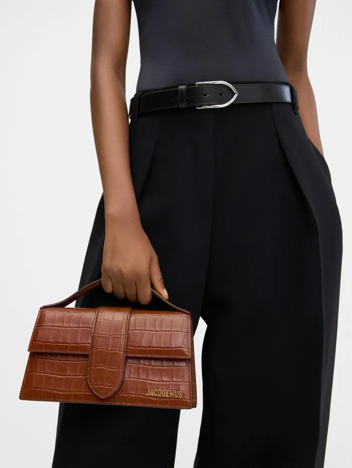 Women Crossbody and Handbags JACQUEMUS The Large Bambino Brown Women Crossbody and Handbags JACQUEMUS The Large Bambino Brown