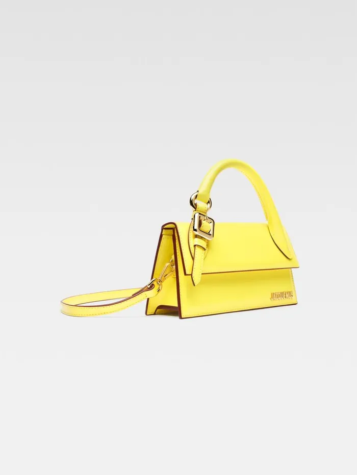 Women Crossbody and Handbags JACQUEMUS The Long Chiquito With Buckle Yellow Women Crossbody and Handbags JACQUEMUS The Long Chiquito With Buckle Yellow