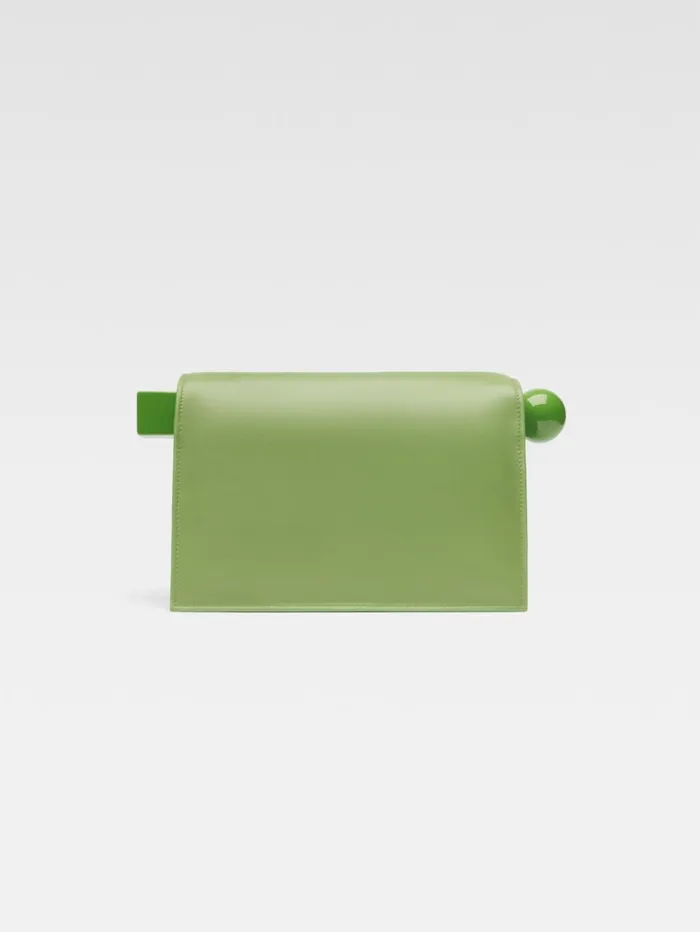 Women Crossbody and Handbags JACQUEMUS The Rond Carr Clutch Green Women Crossbody and Handbags JACQUEMUS The Rond Carr Clutch Green