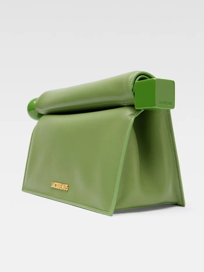 Women Crossbody and Handbags JACQUEMUS The Rond Carr Clutch Green Women Crossbody and Handbags JACQUEMUS The Rond Carr Clutch Green