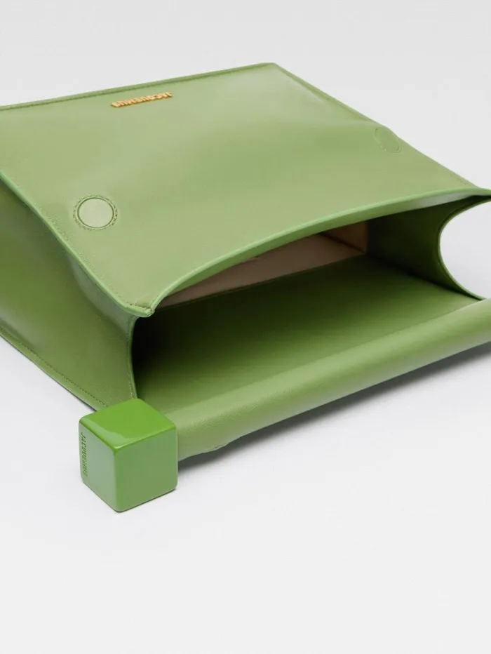 Women Crossbody and Handbags JACQUEMUS The Rond Carr Clutch Green Women Crossbody and Handbags JACQUEMUS The Rond Carr Clutch Green