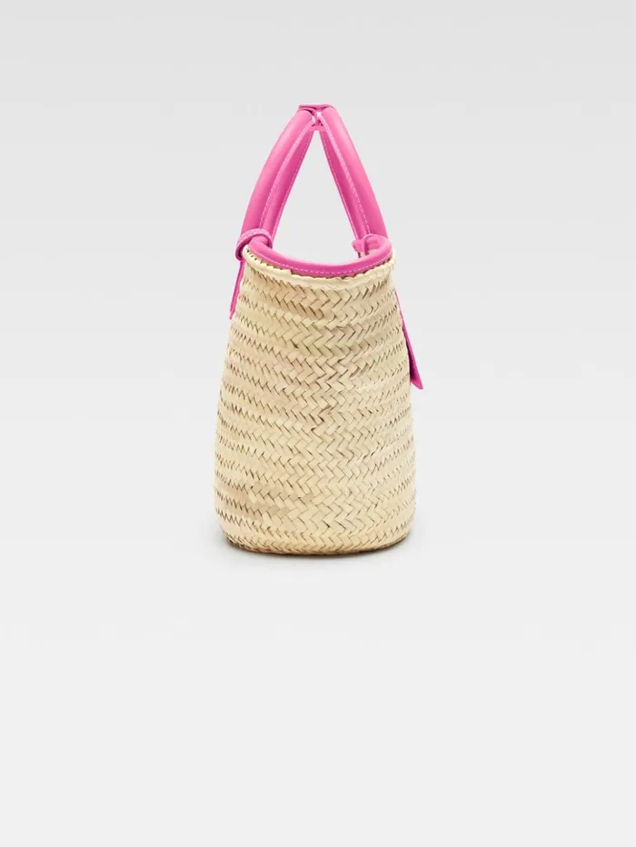 Women Crossbody and Handbags JACQUEMUS The Soli Basket Neon Pink Women Crossbody and Handbags JACQUEMUS The Soli Basket Neon Pink