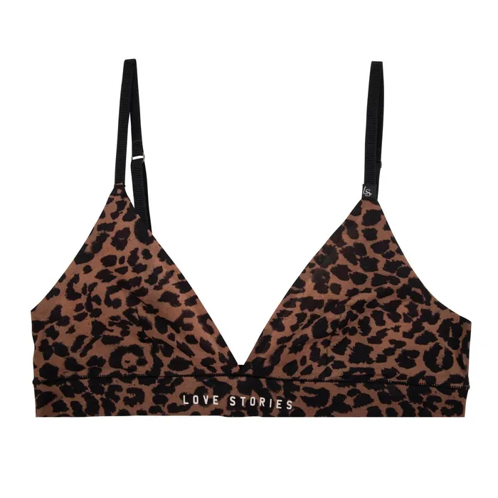 Women Cup A To D Love Stories Drew Bralette Leopard