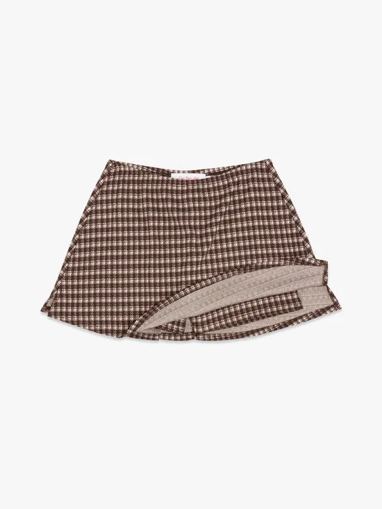 Women Darcy Skort Cocoa Plaid Skirts Lisa Says Gah