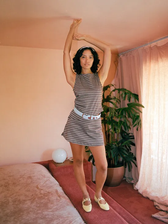 Women Darcy Skort Cocoa Plaid Skirts Lisa Says Gah