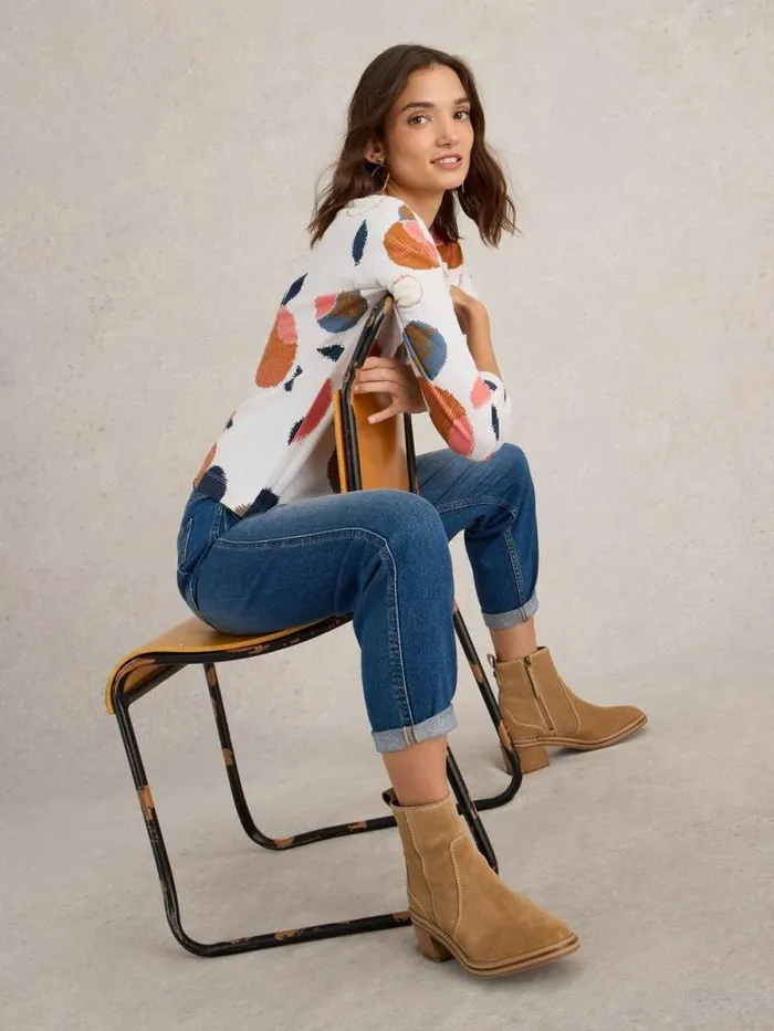Women DEMI DOLMAN TOP Natural Print White Stuff Tops and Tees Women DEMI DOLMAN TOP Natural Print White Stuff Tops and Tees