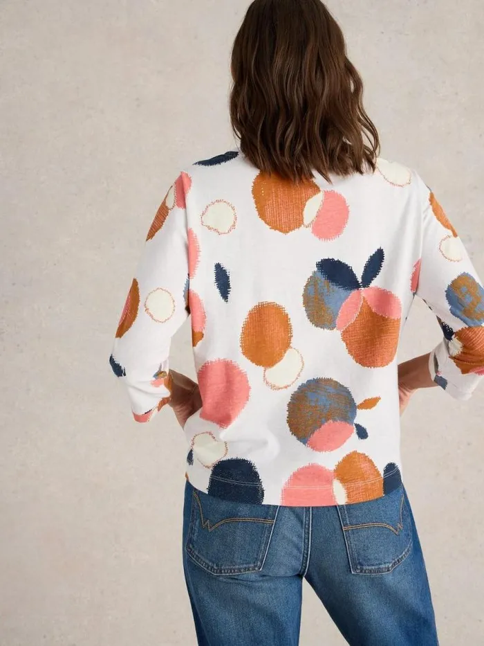 Women DEMI DOLMAN TOP Natural Print White Stuff Tops and Tees Women DEMI DOLMAN TOP Natural Print White Stuff Tops and Tees