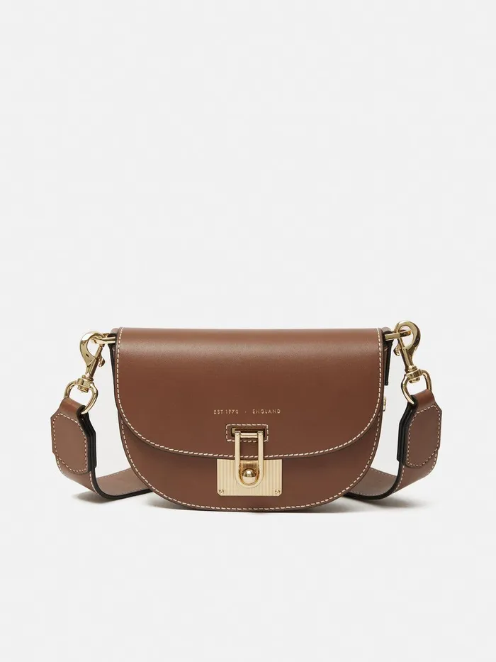 Women Denbigh Studded Leather Bag Tan Jigsaw Bags