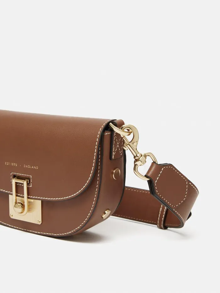 Women Denbigh Studded Leather Bag Tan Jigsaw Bags