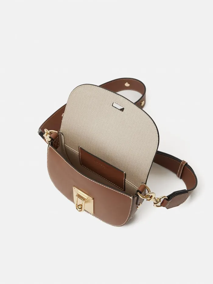 Women Denbigh Studded Leather Bag Tan Jigsaw Bags
