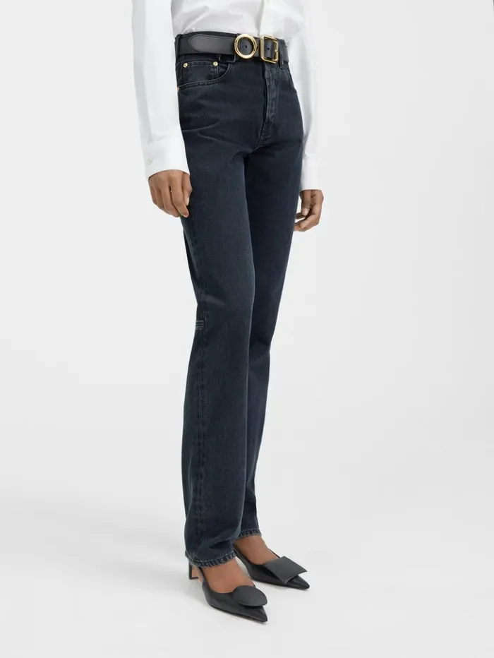 Women Denim JACQUEMUS The Straight DeNmes Denim Pants Black
