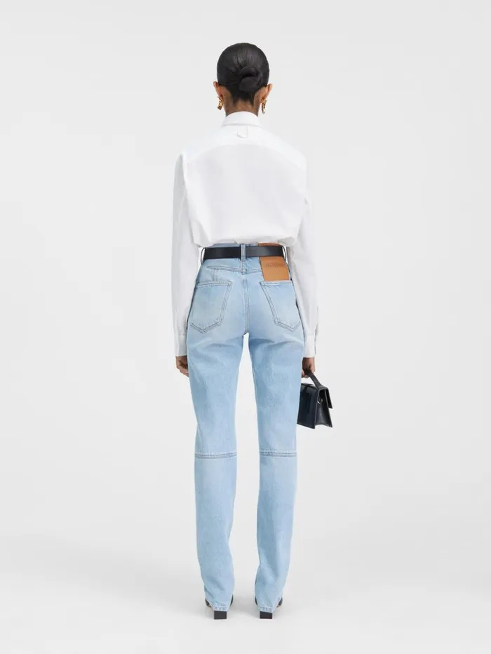 Women Denim JACQUEMUS The Straight DeNmes Denim Pants Light Bluetabac