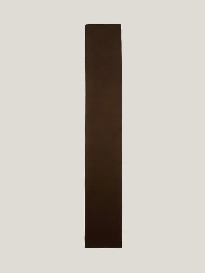 Women Double Faced Woven Scarf Chocolate Jigsaw Knitwear and Cashmere