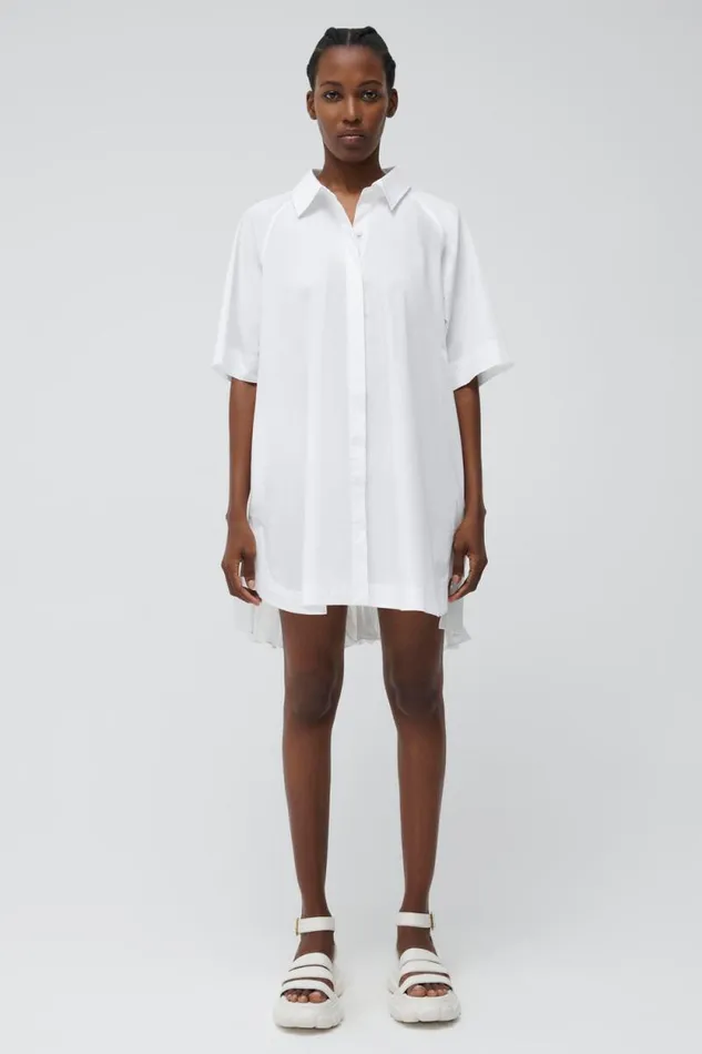 Women Dresses and Jumpsuits Jonathan Simkhai Blanche Dress White Oversized Shirt Mini Dress