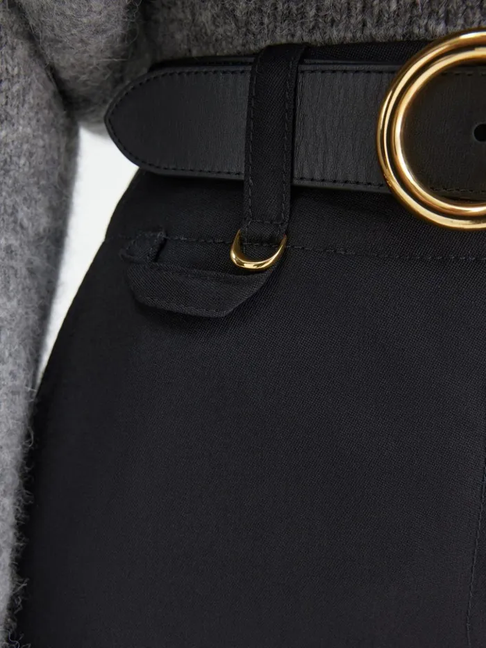 Women Dresses and Skirts JACQUEMUS The Bari Midi Skirt Black Women Dresses and Skirts JACQUEMUS The Bari Midi Skirt Black