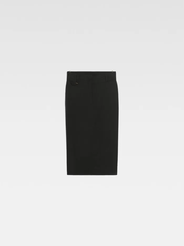 Women Dresses and Skirts JACQUEMUS The Bari Midi Skirt Black Women Dresses and Skirts JACQUEMUS The Bari Midi Skirt Black