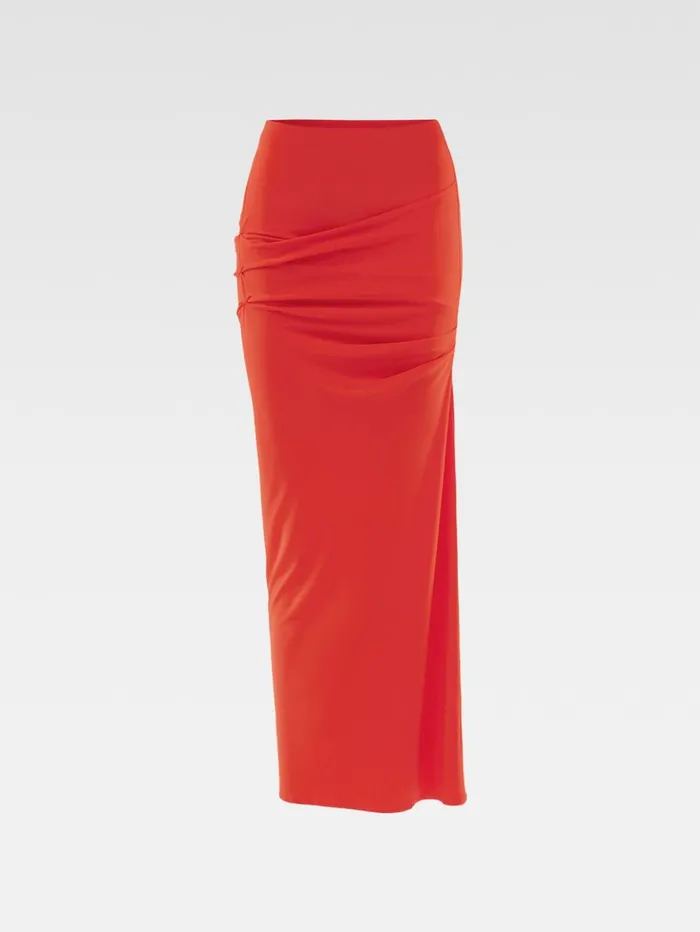 Women Dresses and Skirts JACQUEMUS The Drapeado Skirt Orange