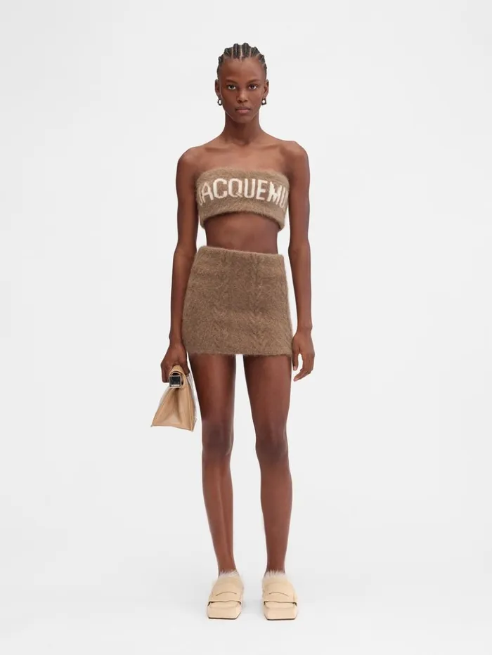 Women Dresses and Skirts JACQUEMUS The Nuvola Skirt Camel