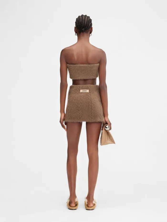 Women Dresses and Skirts JACQUEMUS The Nuvola Skirt Camel