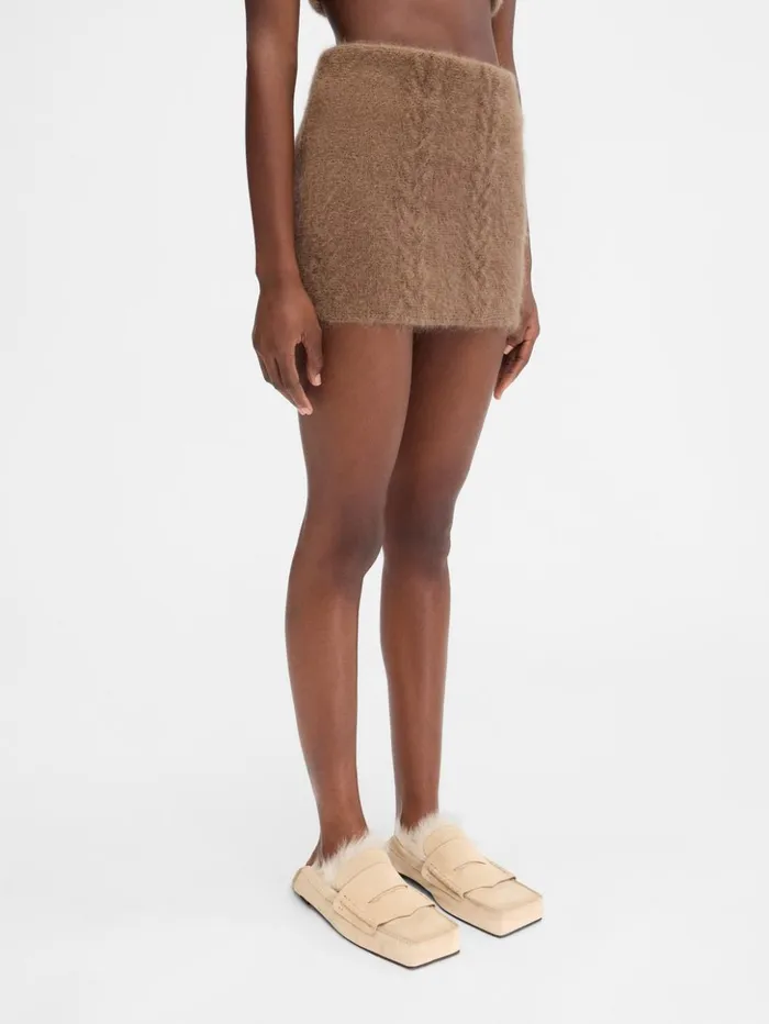 Women Dresses and Skirts JACQUEMUS The Nuvola Skirt Camel