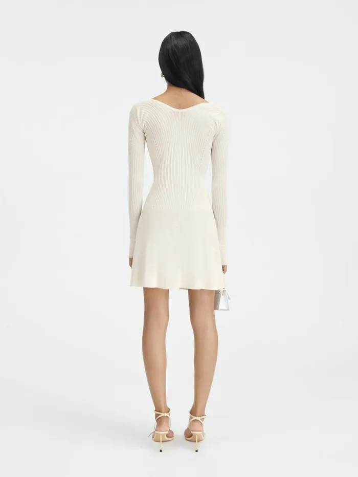 Women Dresses and Skirts JACQUEMUS The Pral Mini Dress Offwhite