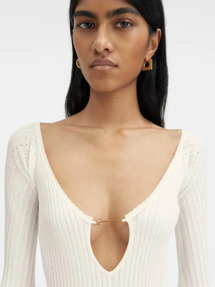 Women Dresses and Skirts JACQUEMUS The Pral Mini Dress Offwhite