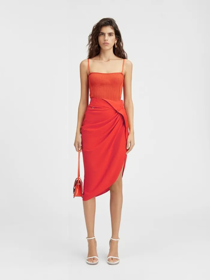 Women Dresses and Skirts JACQUEMUS The Saudade Skirt Orange
