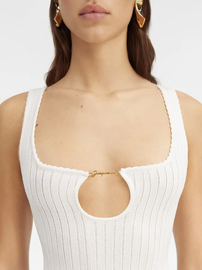 Women Dresses and Skirts JACQUEMUS The Sierra Mini Dress Offwhite Women Dresses and Skirts JACQUEMUS The Sierra Mini Dress Offwhite