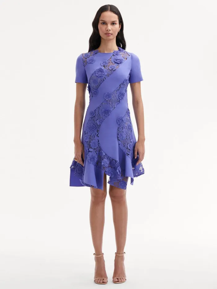 Women Dresses Oscar De La Renta Floral Guipure Asymmetrical Dress Crocus Women Dresses Oscar De La Renta Floral Guipure Asymmetrical Dress Crocus