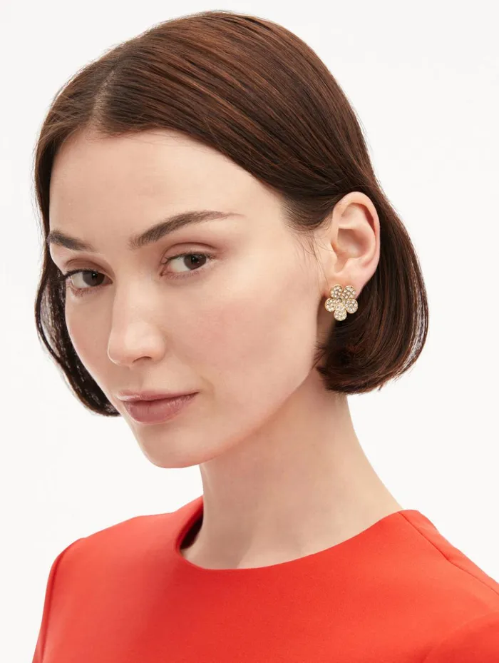 Women Earrings Oscar De La Renta Crystal Flower Stud Earrings Crystal Women Earrings Oscar De La Renta Crystal Flower Stud Earrings Crystal