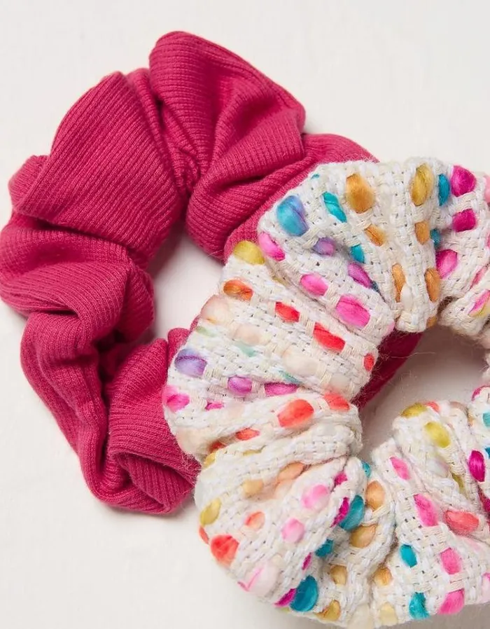 Women FatFace Festival Collection 2 Pack Art Club Scrunchies Multi
